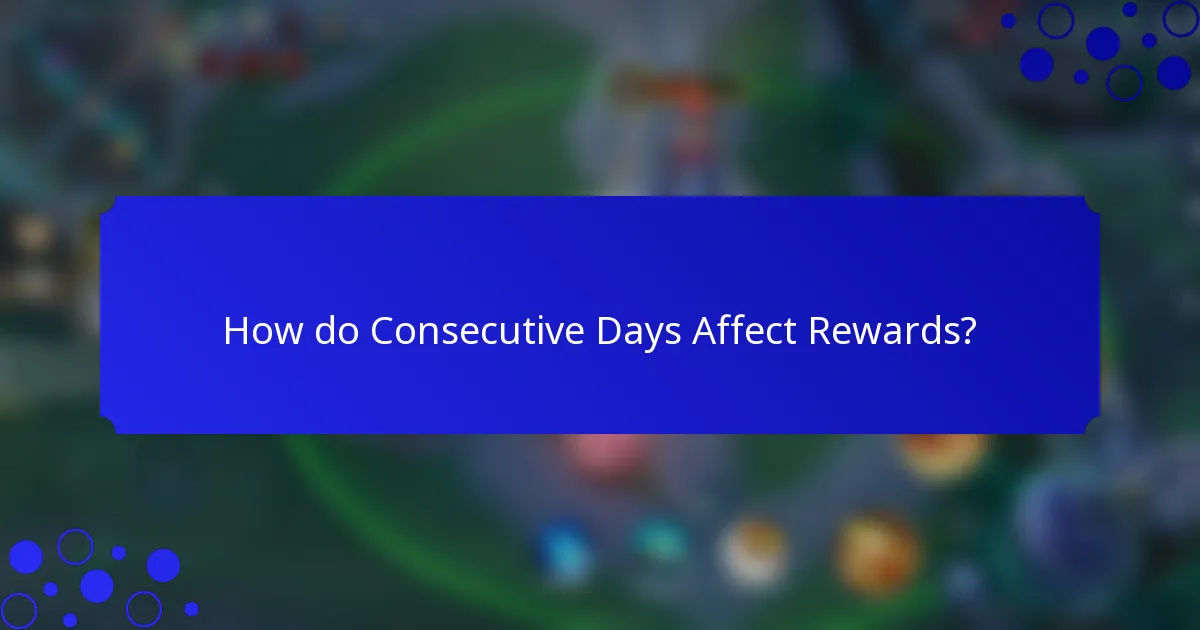 How do Consecutive Days Affect Rewards?